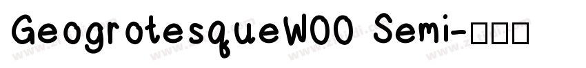 GeogrotesqueW00 Semi字体转换
